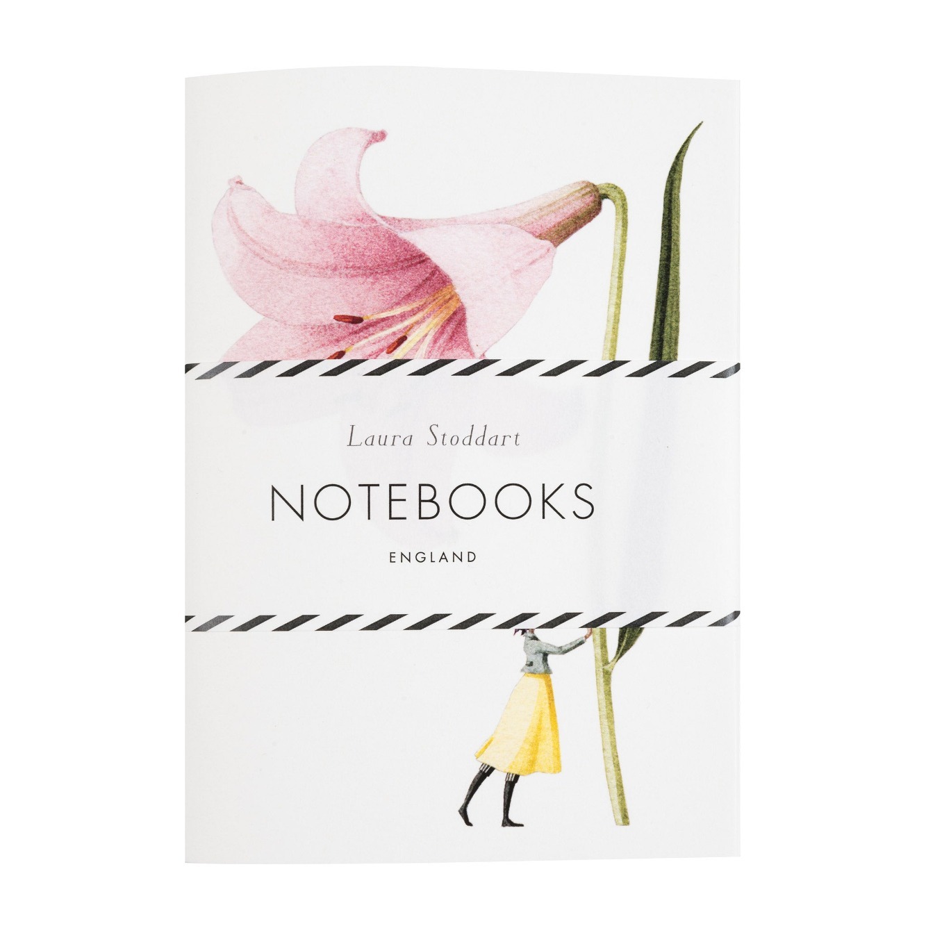 로라 스토다트 노트 A6 Notebooks (Pack of 2) - Pink Flower