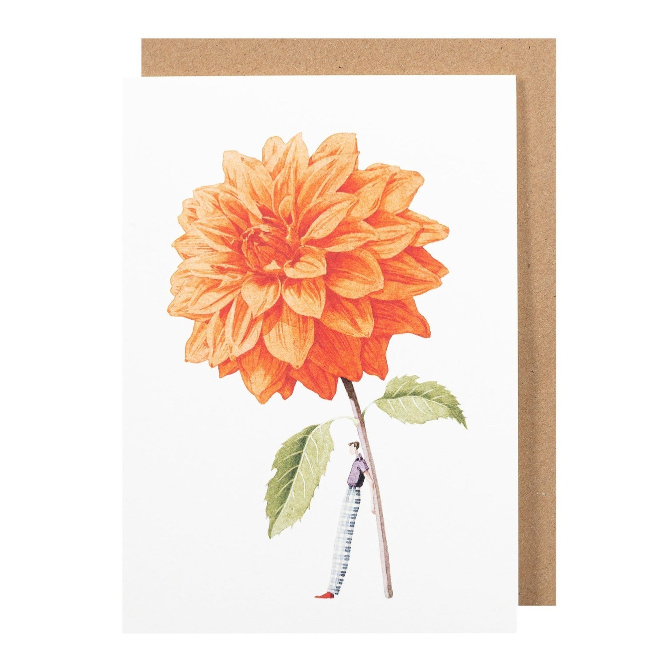 로라 스토다트 엽서 Greeting Card - Dahlia Orange