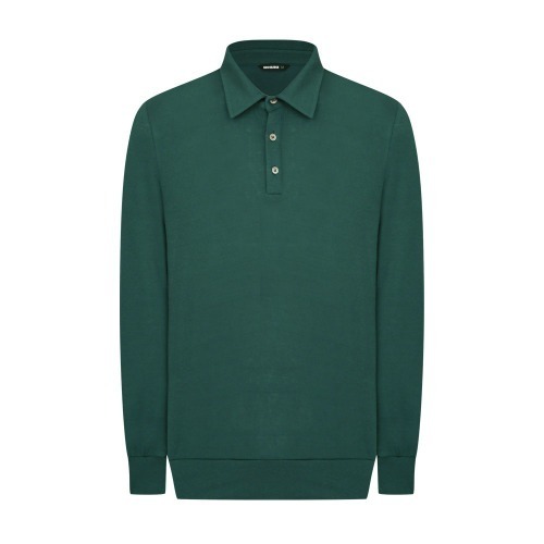 High-quality color knit T-shirt (Hunter Green)