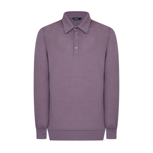 High-quality color knit T-shirt (lavender)