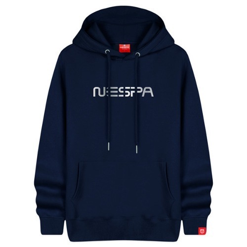English silver foil hoodie overfit