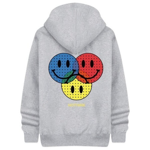 tricolor smile hoodie over fit