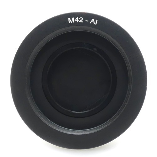 [중고]  렌즈 변환 어댑터 M42-NIKON (AI) 보정렌즈장착 - M42 렌즈 → 니콘 F 바디 (A+)