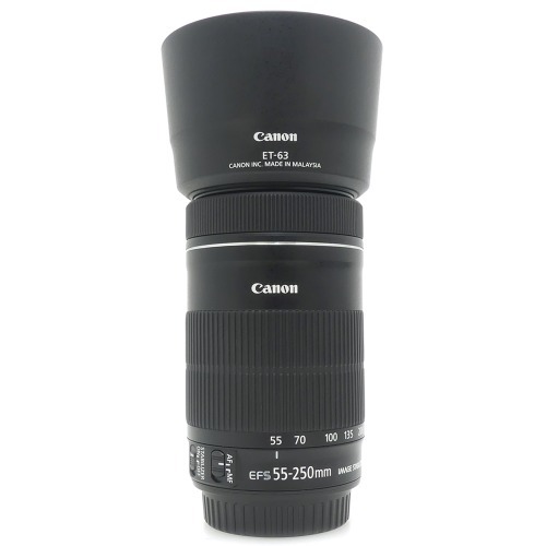 [중고] 캐논 Canon EF-S 55-250mm F4-5.6 IS STM + ET-63 후드포함 (A+)