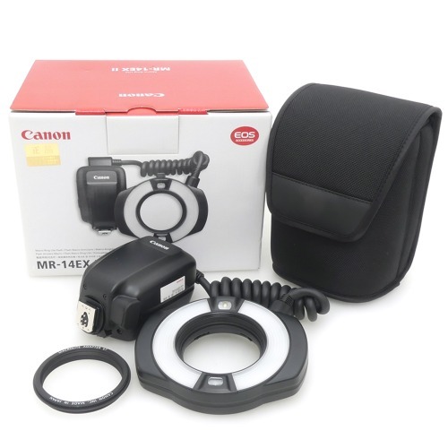[중고] 캐논 Canon MACRO RING LITE MR-14EX II [ 신형 링 플래시 ] 정품 , 박스품 + 캐논 67mm 마크로 어댑터 포함 (S)
