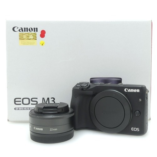 [중고] 캐논 Canon EOS M3 BODY + EF-M 22mm F2 STM 정품 ,박스품 + 배터리 2개 (A)