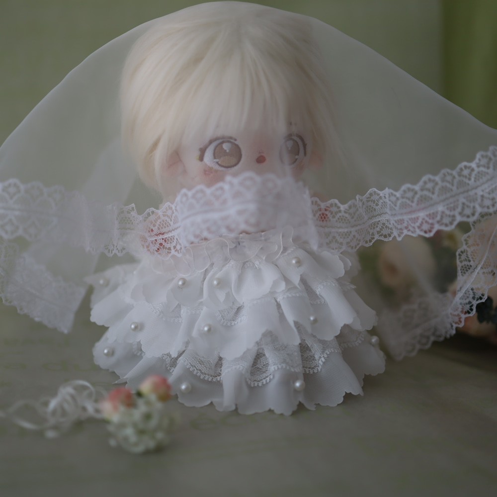 지오몽 20cm 인형옷 웨딩 드레스 결혼 예복 무속성 의상 아이돌 인형 옷