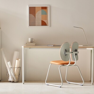 듀오백 D-043W 대학생 책상 독서실 공부 학생 의자