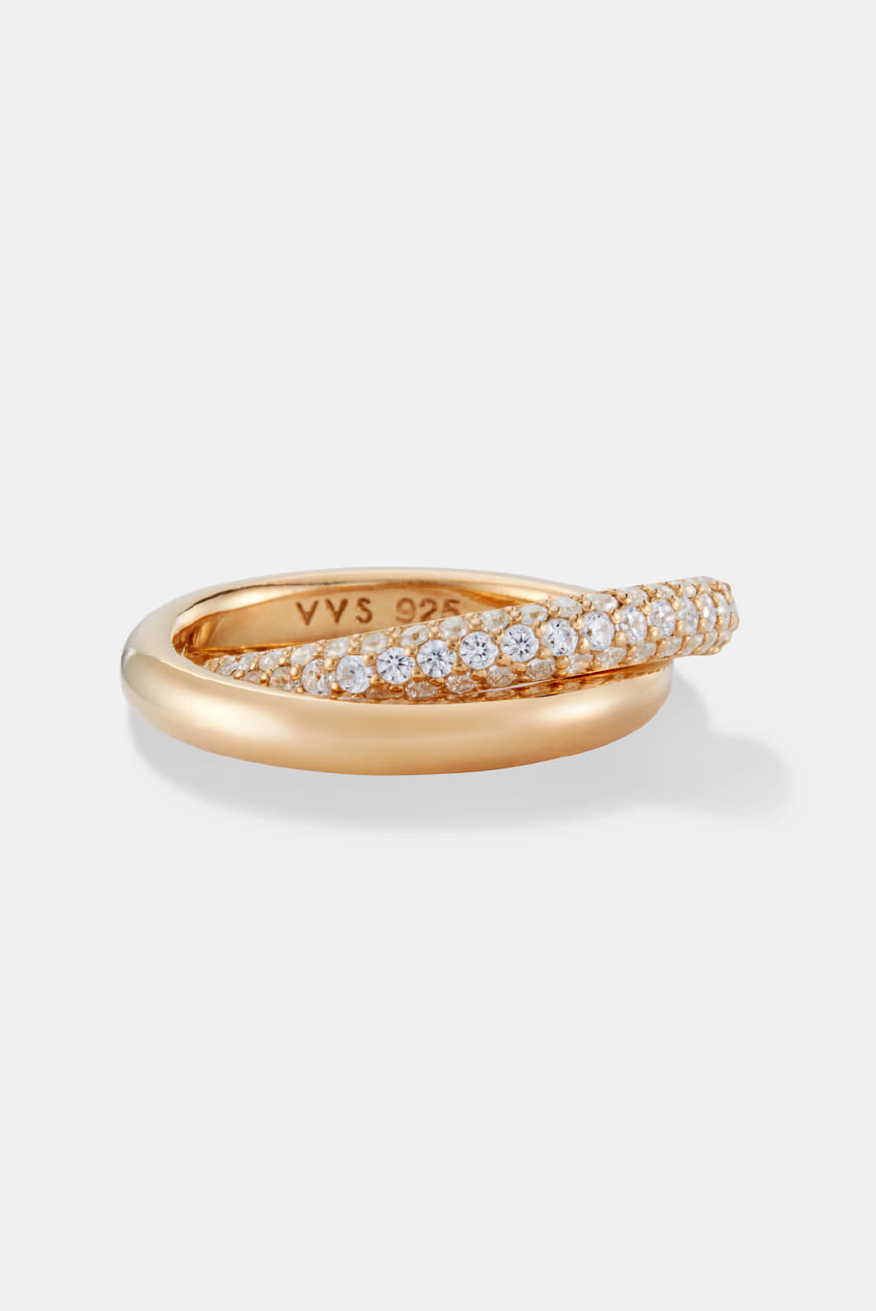 Pave Cubic Cross Ring in Gold