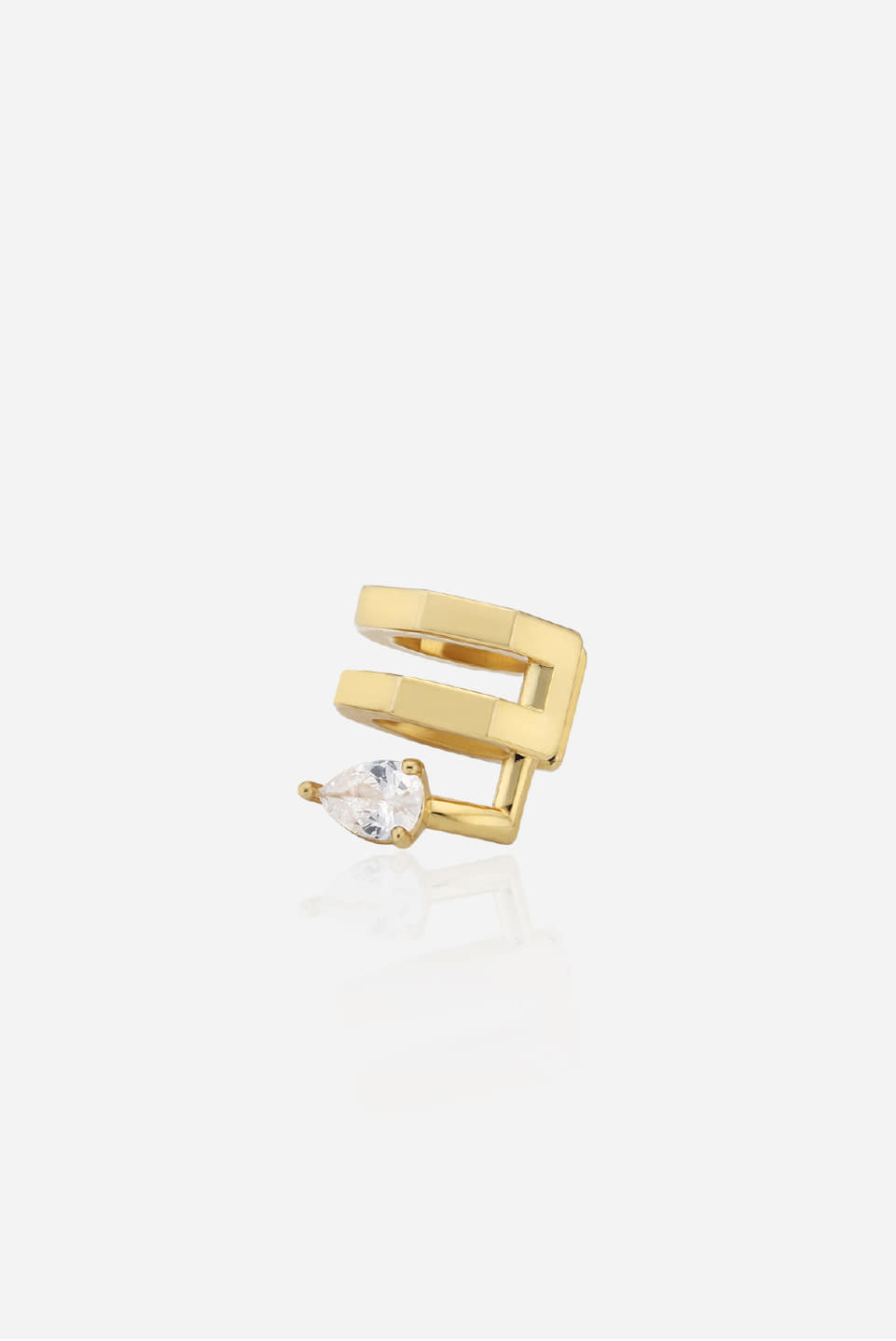 Ravenna 2 Ring Ear cuff in Gold