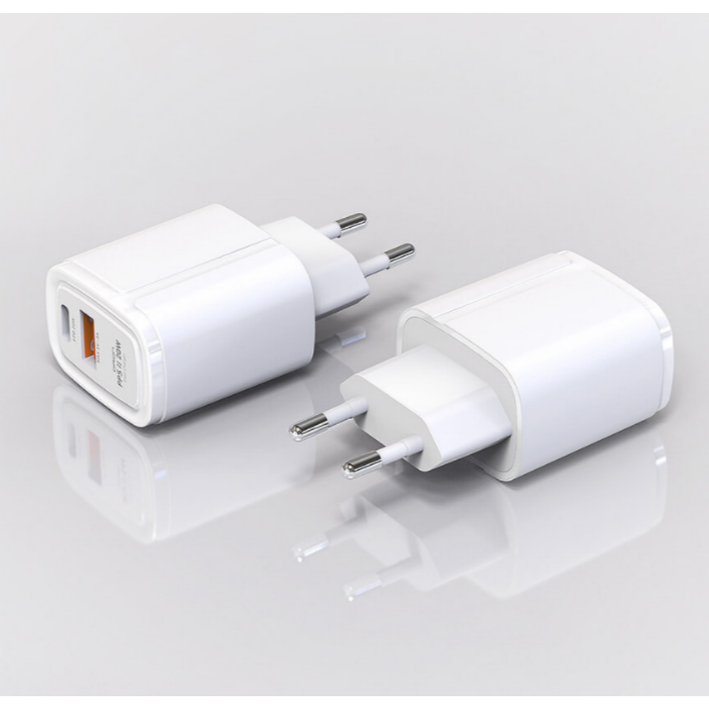 가정용 고속 충전기 2포트 20W (USB+C타입)(케이블 미포함)