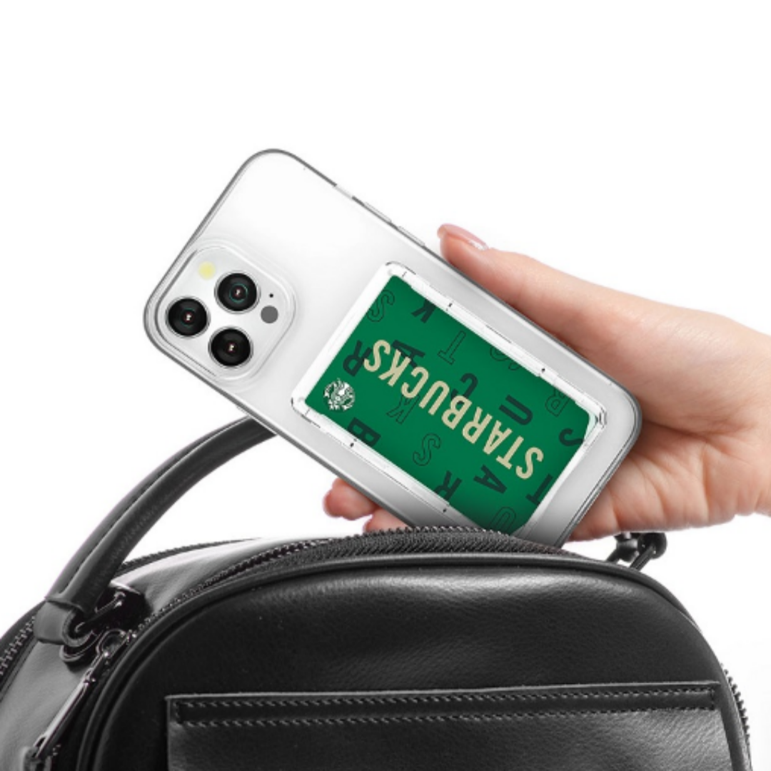맥세이프 락 카드홀더 슬라이드 2장수납 안전한 카드 고정 휴대폰 뒷면 카드지갑