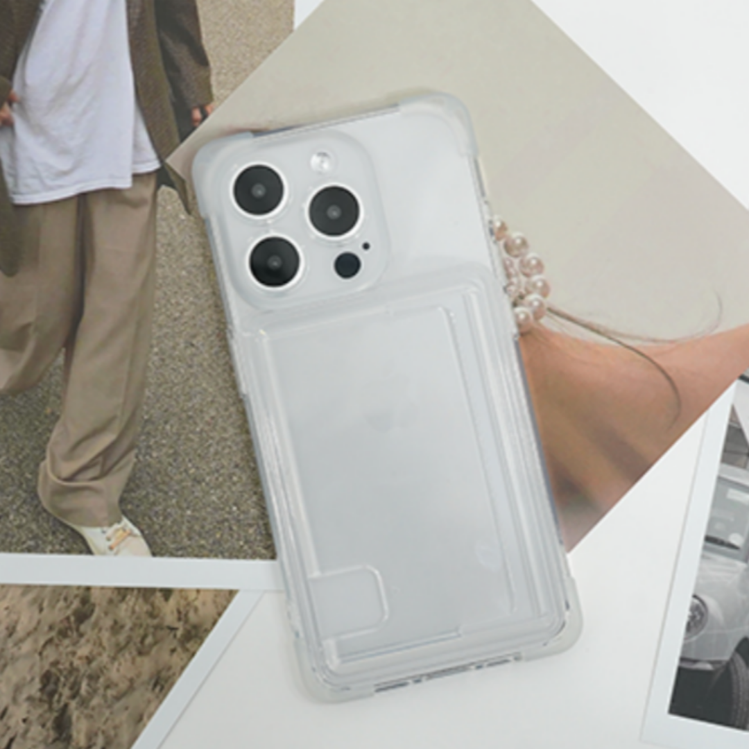 완벽한 그립감 아이폰15 프로 카드수납 젤리케이스 1대1 카메라 맞춤 보호 설계