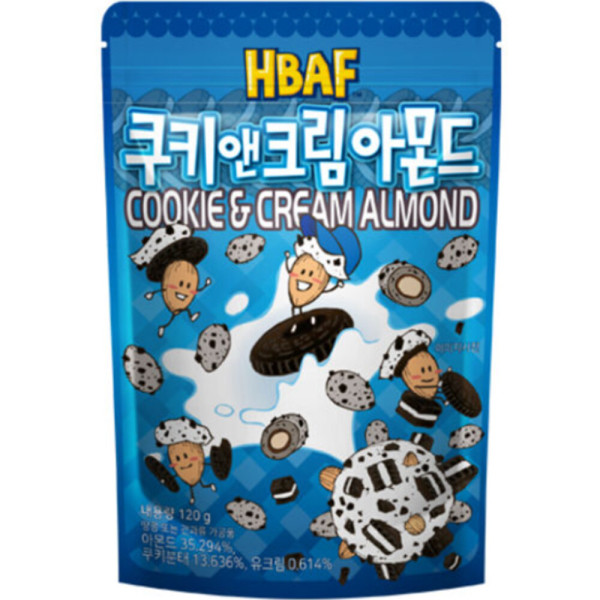 HBAF Cookies &amp; Cream Almond 120g