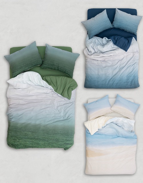 Gradation dust-free, antibacterial, non-sewing comforter SS/Q 3colors