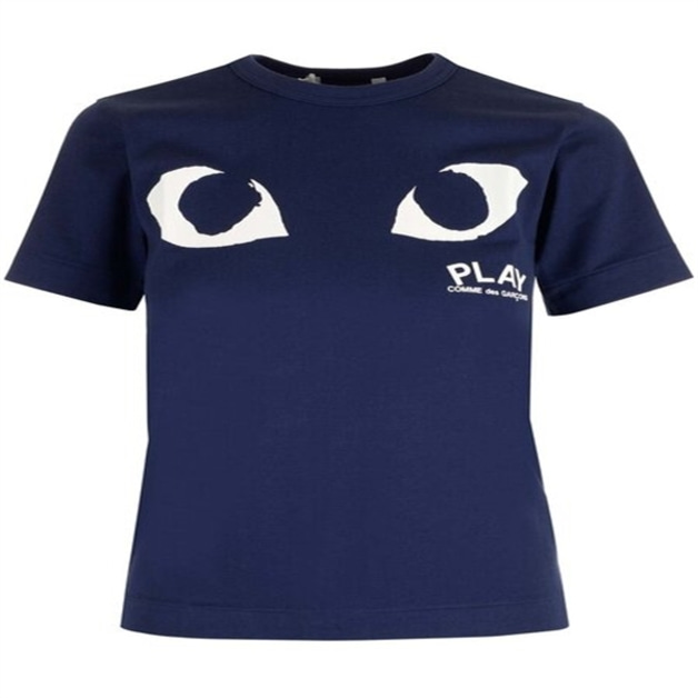 Comme des Garçons Play 여성 Comme des Garçons 플레이 로고 모티프 프린트 티셔츠