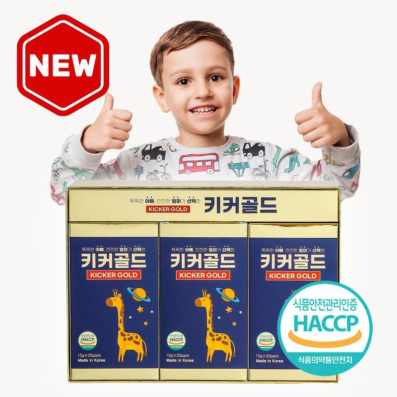어린이 성장기 영양 키커골드 (15gX20포)x6박스 2개월분