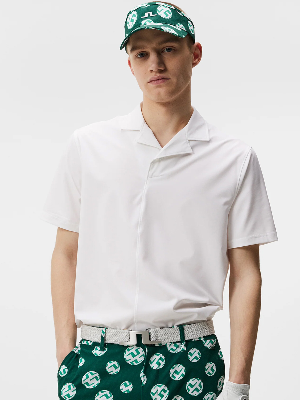 Jaylindberg SS23 Men&#039;s Golf Resort Shirt (White)