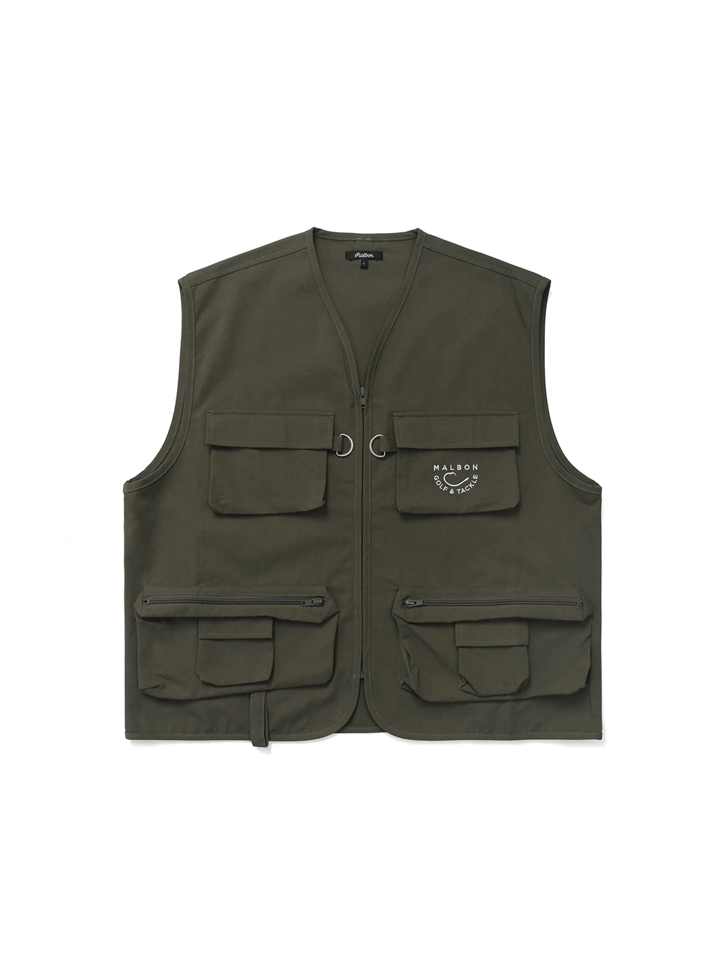 Malbon FW23 Men&#039;s Golf and Tackle Utility Vest Olive