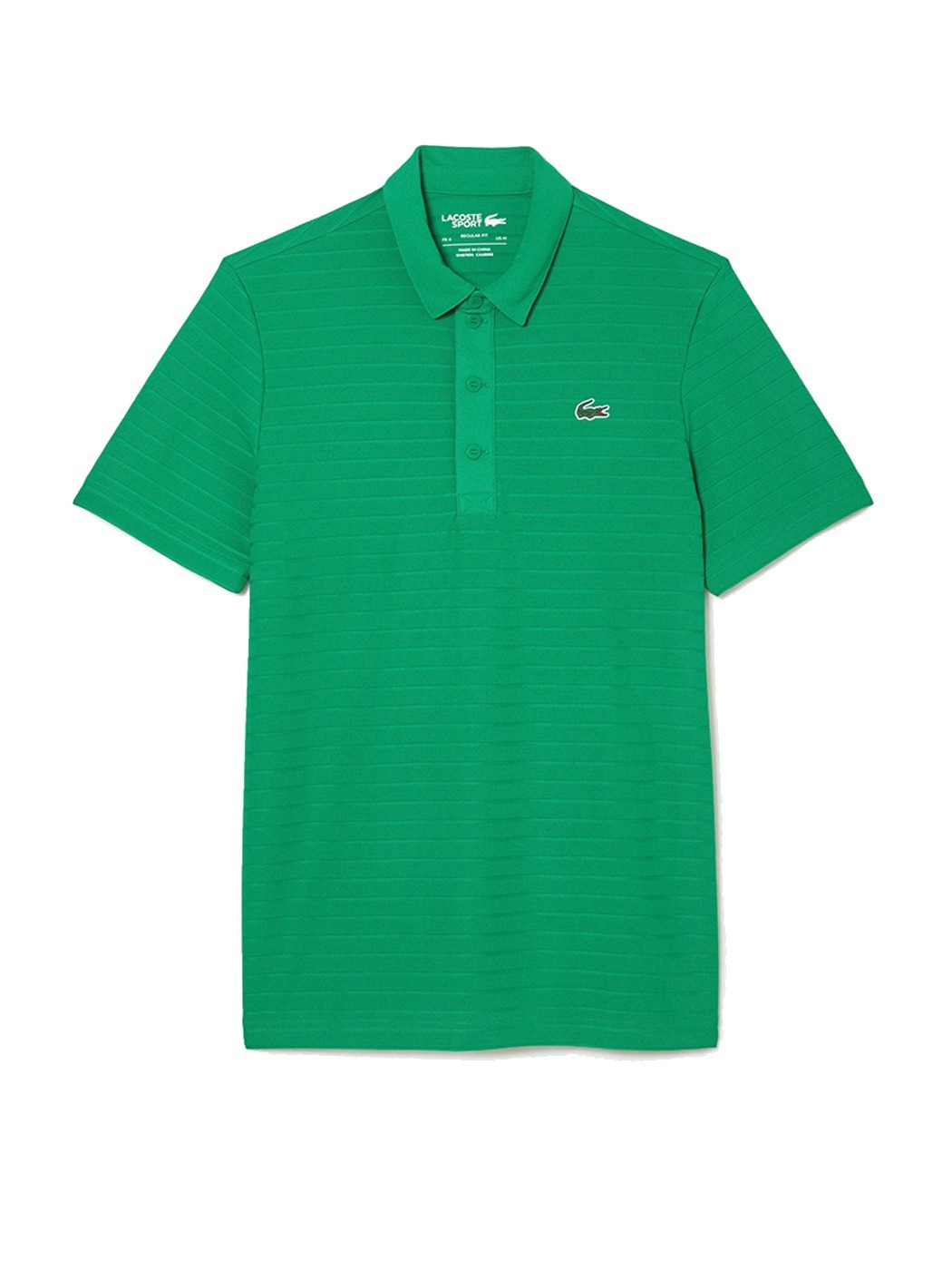 Lacoste Men&#039;s Sports Stripe Golf Short Sleeve Polo Tea Green