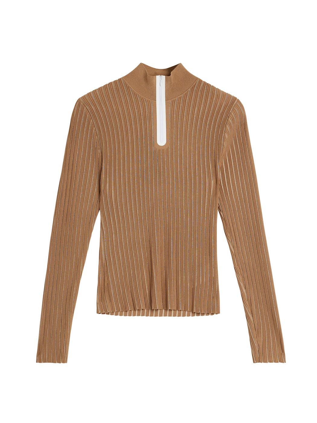 Jaylindberg Women&#039;s Golf Long-Sleeved Roxy Knit Sweater Tiger Brown