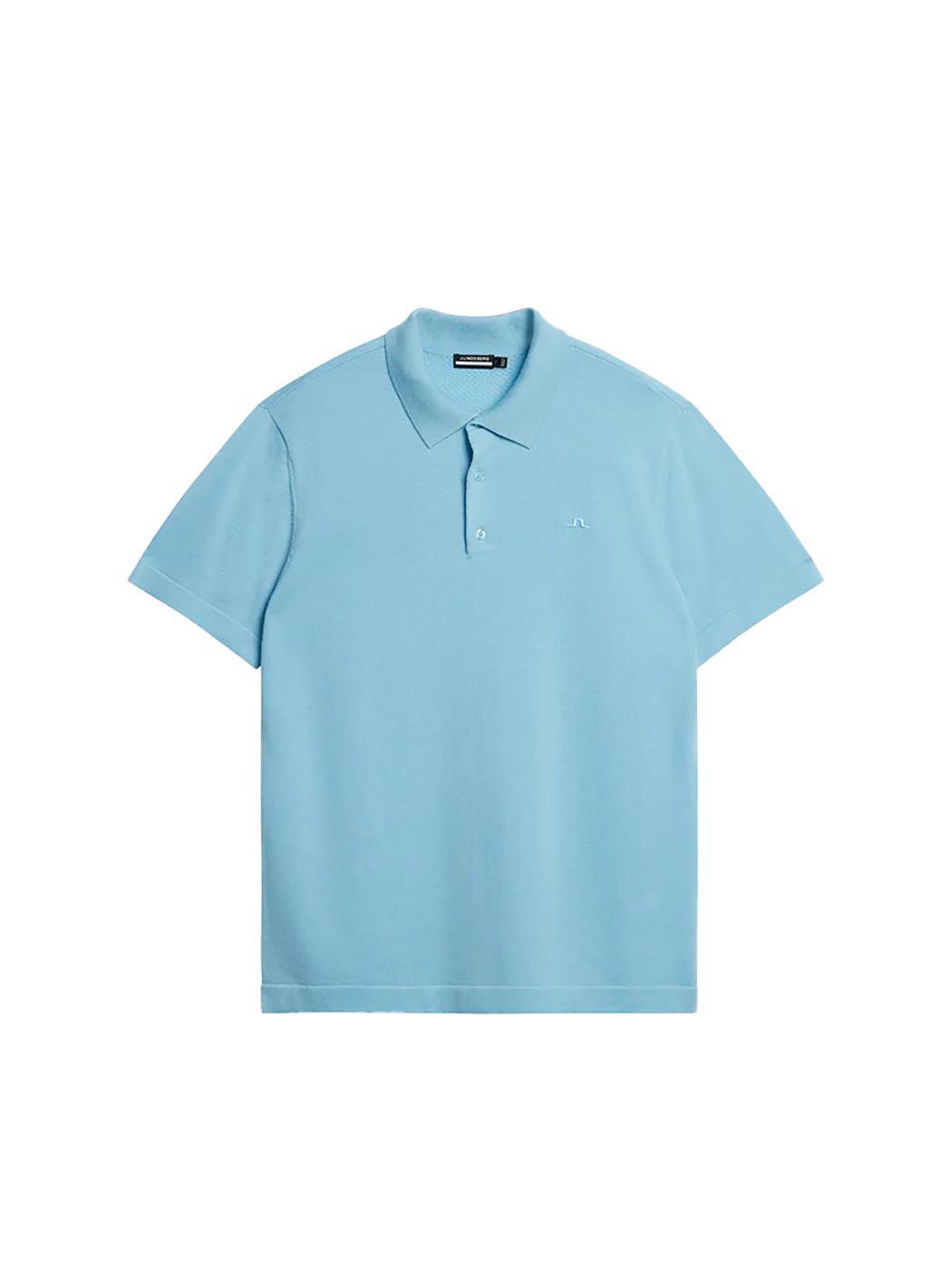 제이린드버그 SS24 남성 리어 골프 니트 셔츠 발트해 하늘색 GMKW09635-O493