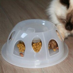 TPO파이오니아펫 고양이 식기 화이트 자율 급식 배식 노즈 워크