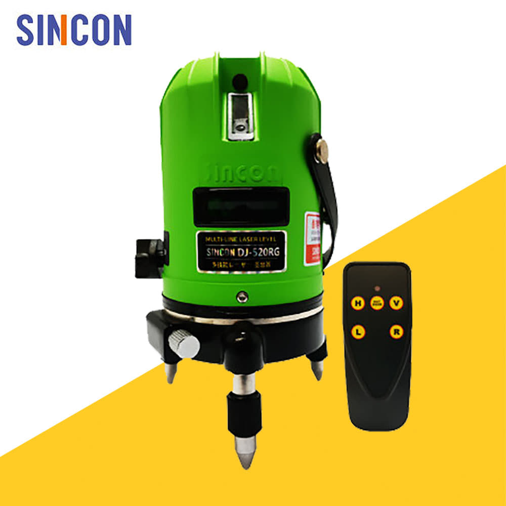 신콘 DJ-520RG 그린레이저레벨기 리모컨사용 리튬배터리 녹색레이저 밝은레이저