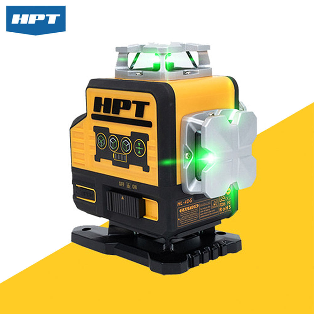 HPT 4D 그린 레이져수평계 레이저레벨기 베어툴 HL-4DGN 디월트레벨기 배터리호환