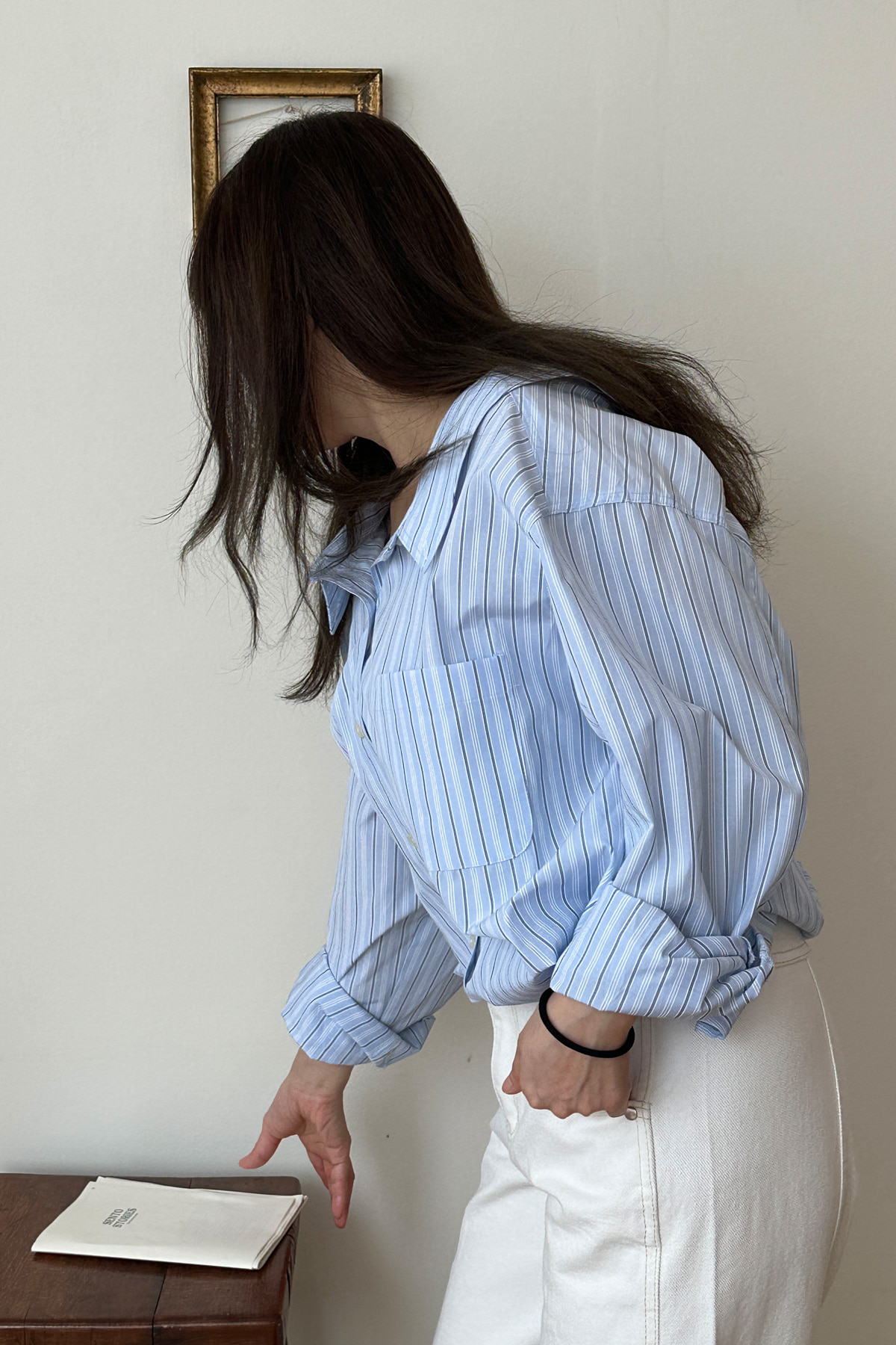No. s Bei stripe shirt _blue stripe