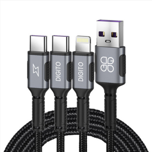 디지토 USB to 3in1 C타입 8핀 고속 충전 케이블 1.5M