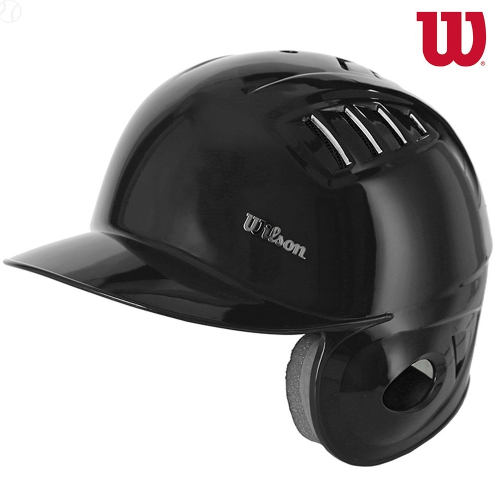 윌슨 조절형 야구 헬맷 유광 외귀 우타 WTB2061K3 블랙