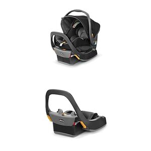 Chicco KeyFit 35 Cleartex Infant Seat and Extra Base Bundle Shadow Black  P6033558