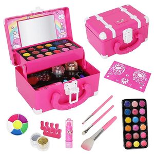STARKGLITZ Kids Makeup Kit for Girls 43 Pcs Little Girl Makeup Kit Washable G P9329051