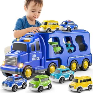 TEMI Toddler Truck Toys for 3 4 5 6 7 Year Old Boys - 5 Pack Carrier Truck Tr P9794936