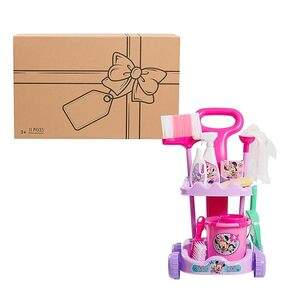 Disney Junior Minnie Mouse Sparkle ’N Clean Trolley 21-inches 11-pieces Prete P7281073