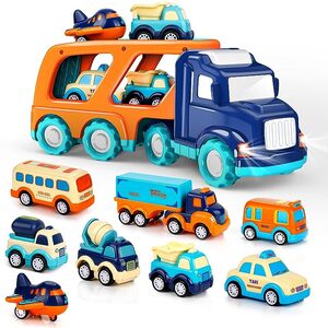 9 Pack Cars Toys for 2 3 4 5 Years Old Toddlers Boys Girls Gift Big Transport P6652289