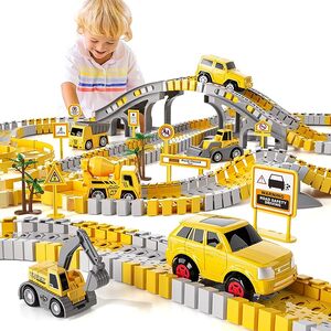 iHaHa 236 PCS Construction Toys Race Tracks for Boys Kids Toys 6 PCS Construc P5238429