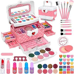 Kids Makeup Kit Toys for Girl Washable Real Girl Makeup Set Little Princess G P5211189