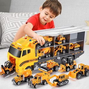TEMI Toddler Toys for 3 4 5 6 Years Old Boys Die-cast Construction Toys Car C P9181730