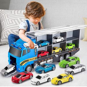 TEMI Toddler Toys for 3 4 5 6 Years Old Boys Transport Cars Carrier Set Truck P7988503