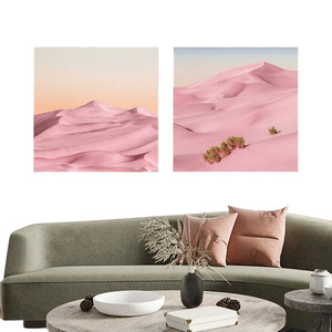 (액자포함) 핑크 사막 그림 액자 모던 아트 인테리어 캔버스 포스터 카페그림 집들이선물