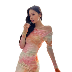 프리지아 송지아 원숄더 디자인 드레스 원피스 휴양지 패션