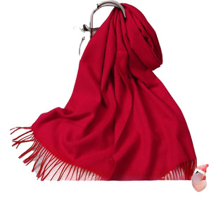 가을겨울 두꺼운 스카프 여성 남성 양모 캐시미어 숄 순수한 컬러 대형 이중 사용 머플러