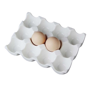 도자기 계란판 세라믹 에그 홀더 도자기 6구 에그 트레이 계란 달걀 보관 수납 냉장고 정리