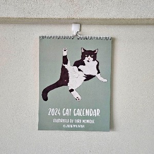 2024 캘린더 고양이 포스터 벽걸이 달력