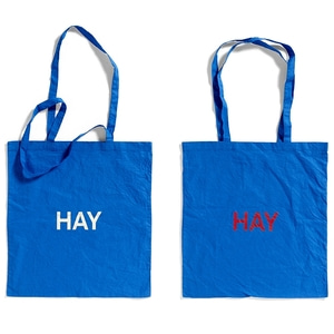 HAY Blue Tote Bag (Red / White LOGO)