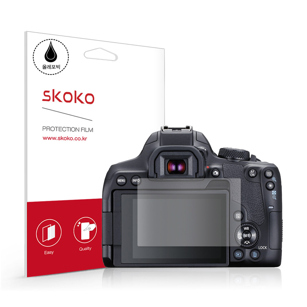 스코코 캐논 EOS 850D 항균 올레포빅 카메라 액정보호필름 2매