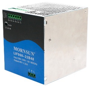 MORNSUN LIF960-22Bxx/960W AC/DC Metal Enclosed Single Output SMPS + DIN Rail + PFC