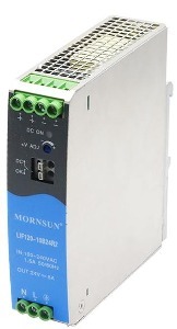 MORNSUN LIF120-10BxxR2/120W AC/DC Metal Enclosed Single Output SMPS + DIN Rail + PFC